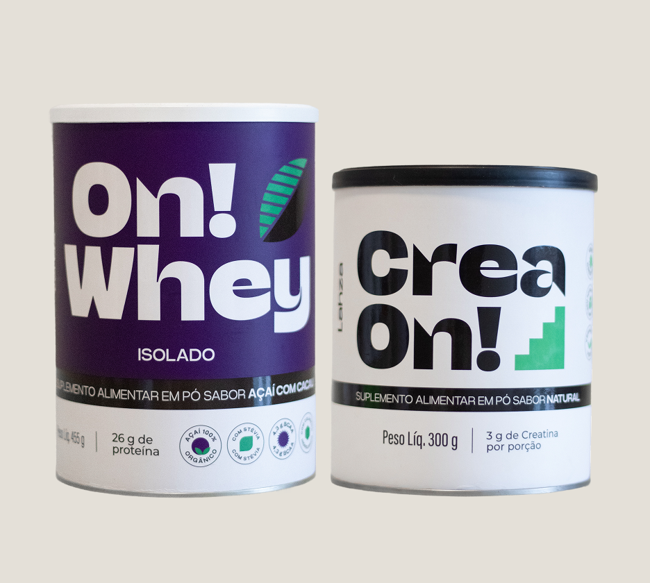 Combo CreaON! + On!Whey Isolado Açaí com Cacau – Lahza Foods