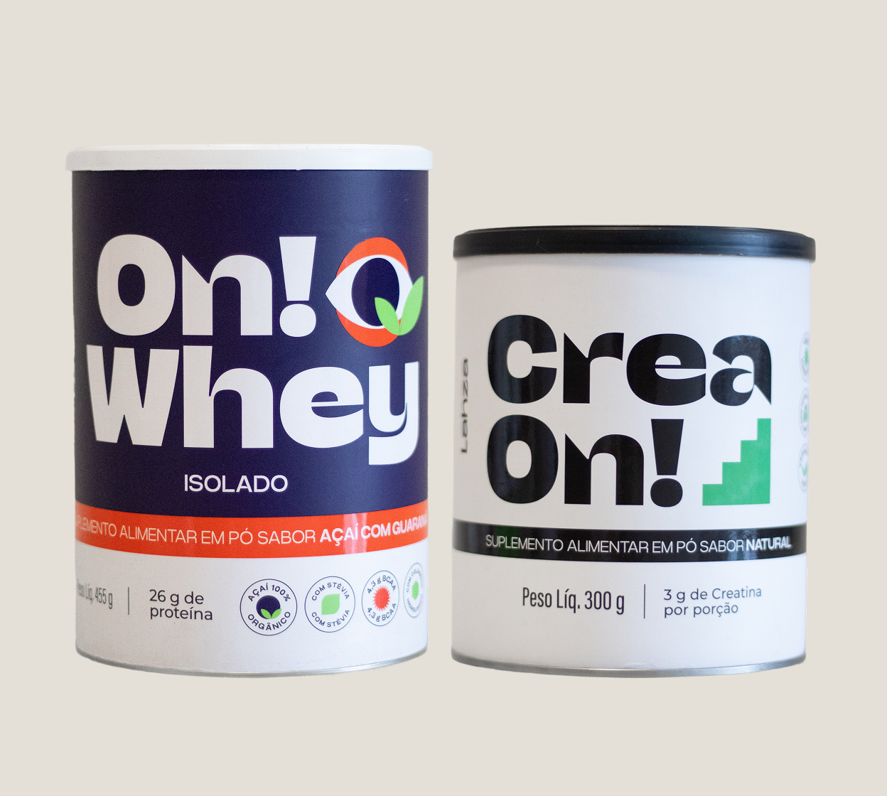Combo CreaON! + On!Whey Isolado Açai com Guaraná – Lahza Foods