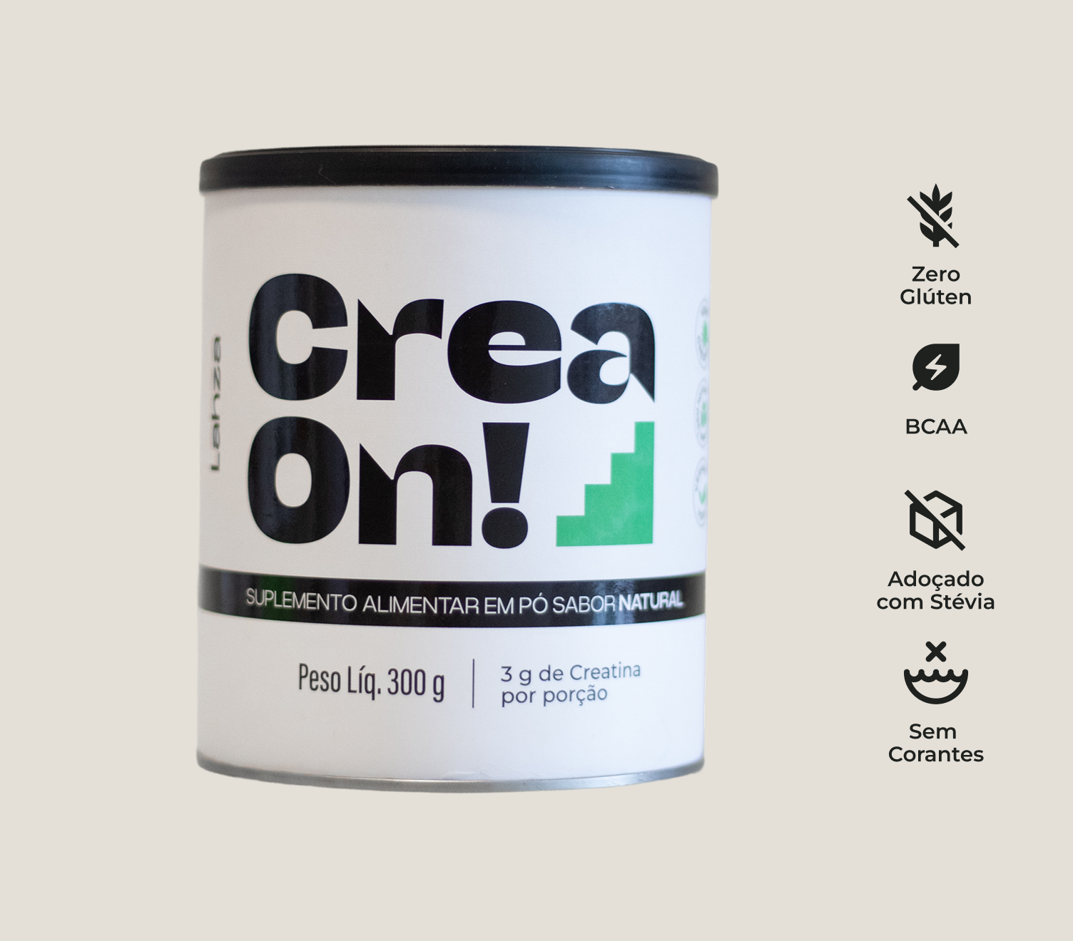 CreaON! - Creatina monohidratada 300g – Lahza Foods Industria e